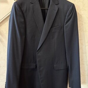 Men's Z Zegna Navy Windowpane Blazer 38R
